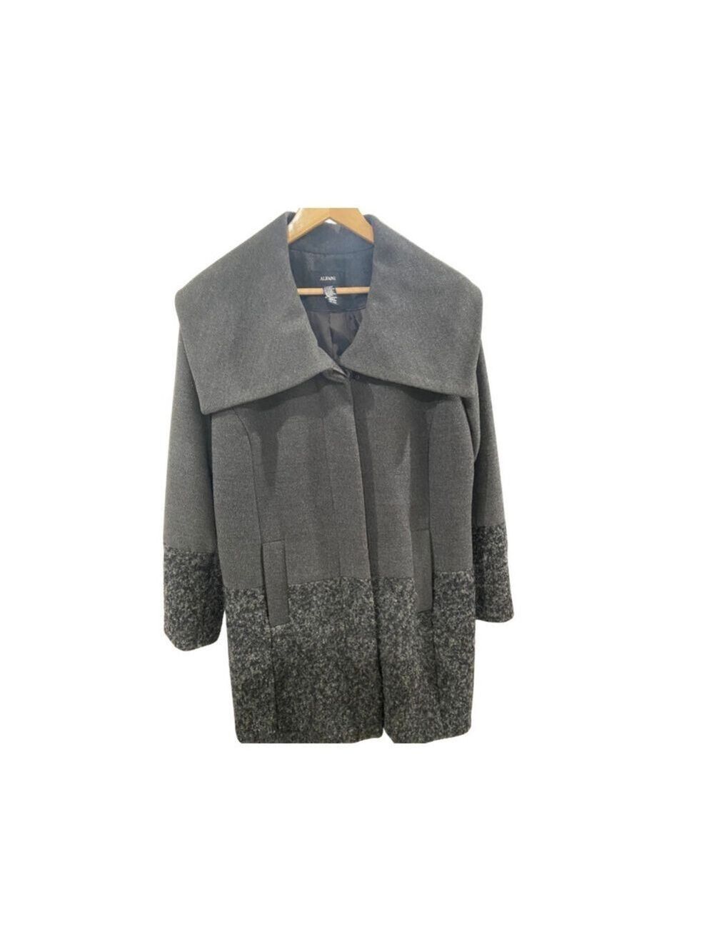 Alfani Charcoal Gray Wool Blend Coat - Size Large (EUC)